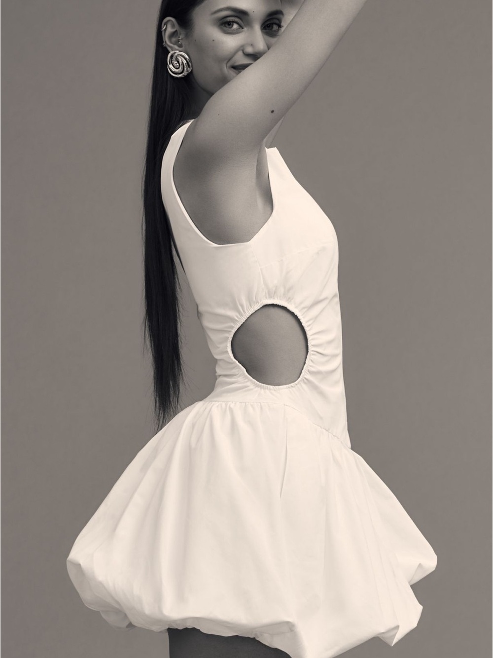 Maeve Cutout Bubble-Hem Dress